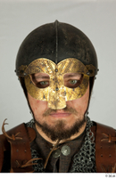  Photos Medieval Soldier in leather armor 5 Medieval clothing Medieval soldier gold armor head plate helm 0001.jpg